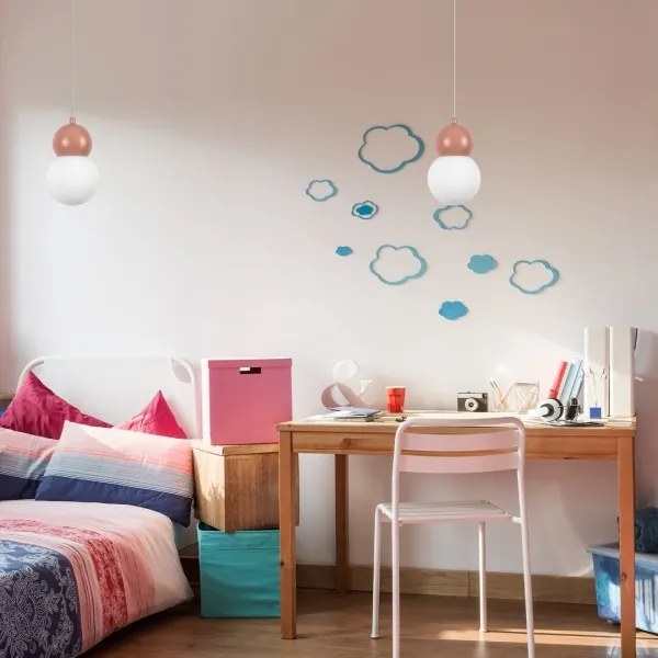 Rabalux 72280 - Lampadario a sospensione con filo GELLIA 1xG9/38W/230V rosa