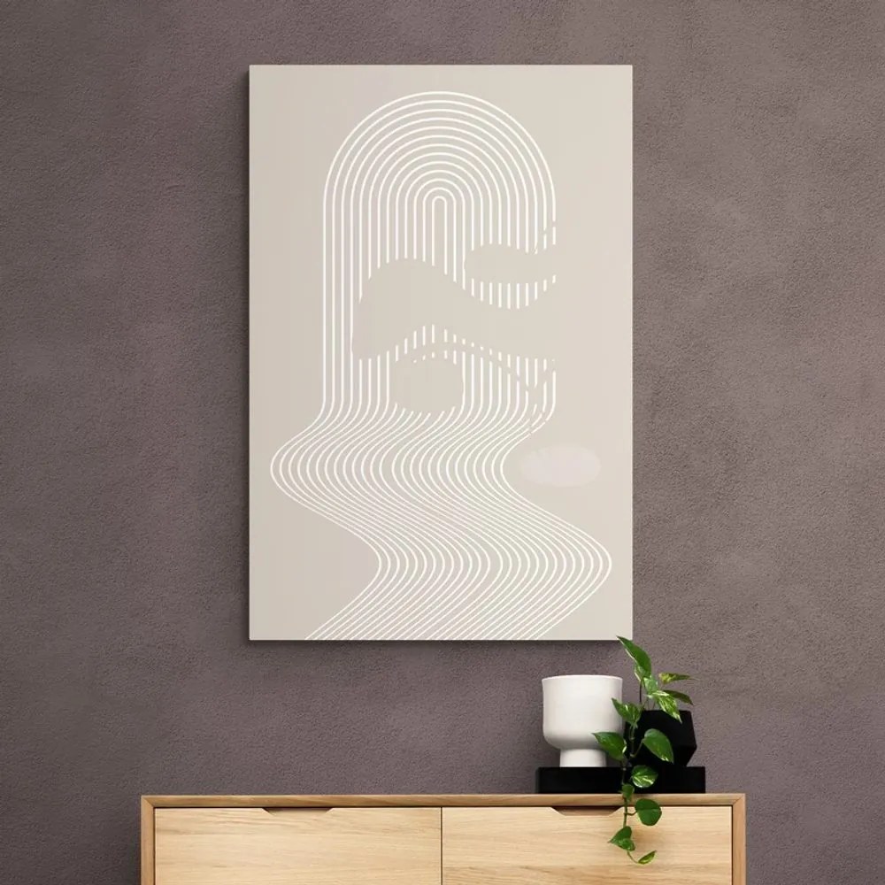 Quadro su tela – Motivo unico dell'arcobaleno Mid-Century