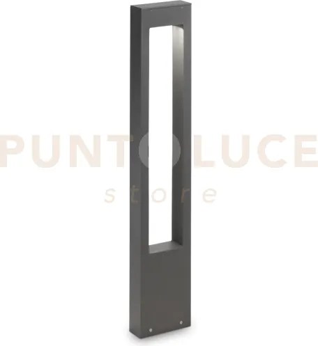 Vega paletto ip44 1 luce attacco g9 antracite 80cm