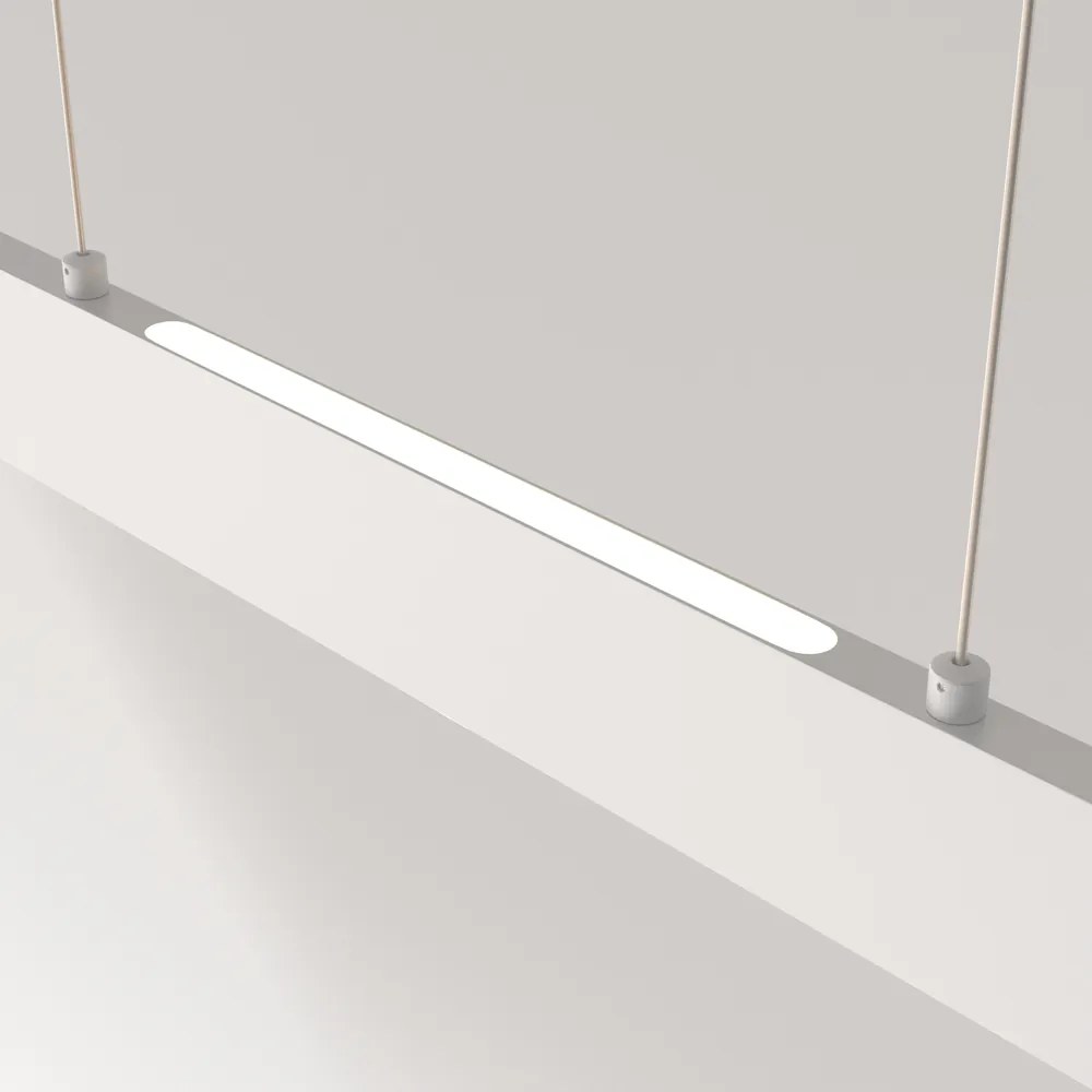 Lampadario A Sospensione Moderno Step Metallo Bianco Led Integrato 30W Fredda