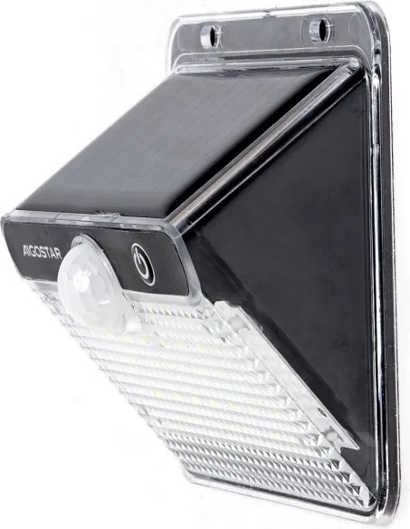Aigostar-LED Lampada solare con sensore LED/3,7V 6500K 1200 mAh IP65 nera