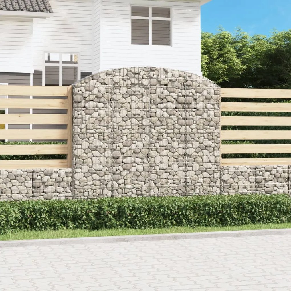 Cesto Gabbione Ad Arco 200x30x180/200 Cm Ferro Zincato /