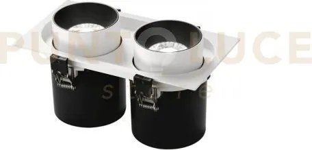 Incasso led outsider bianco 60w 6200lm 3000k 24,4x13x10,5cm 2 luci