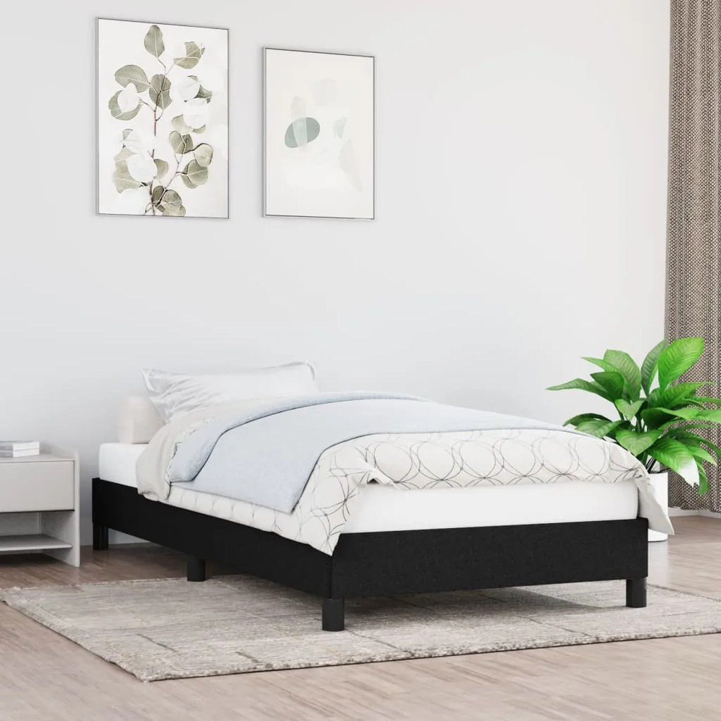Giroletto Senza Materasso Nero 90x200 Cm İn Tessuto /