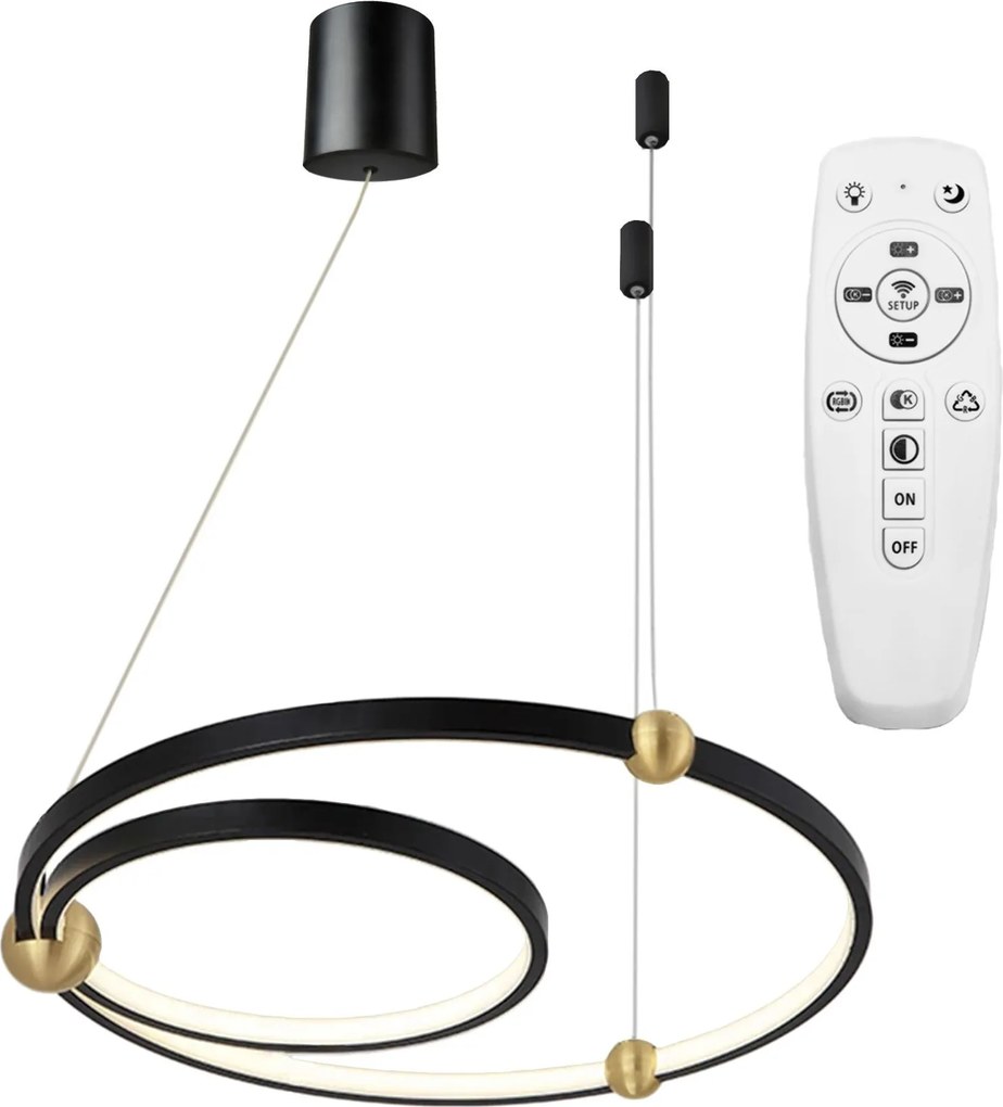 LAMPADA Black Ring led + pilota APP692-30-50