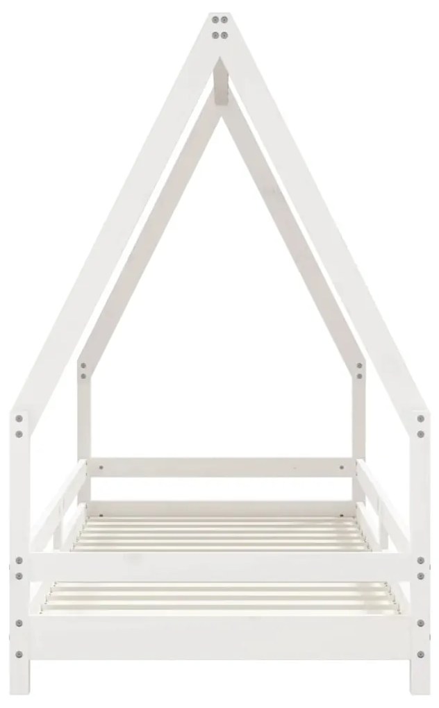 Giroletto per bambini bianco 80x200cm in legno massello di pino