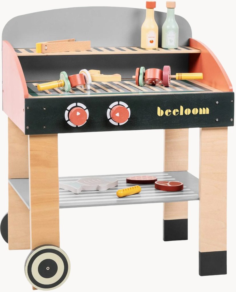 Set cucina giocattolo in legno di faggio Babycue, set da 21