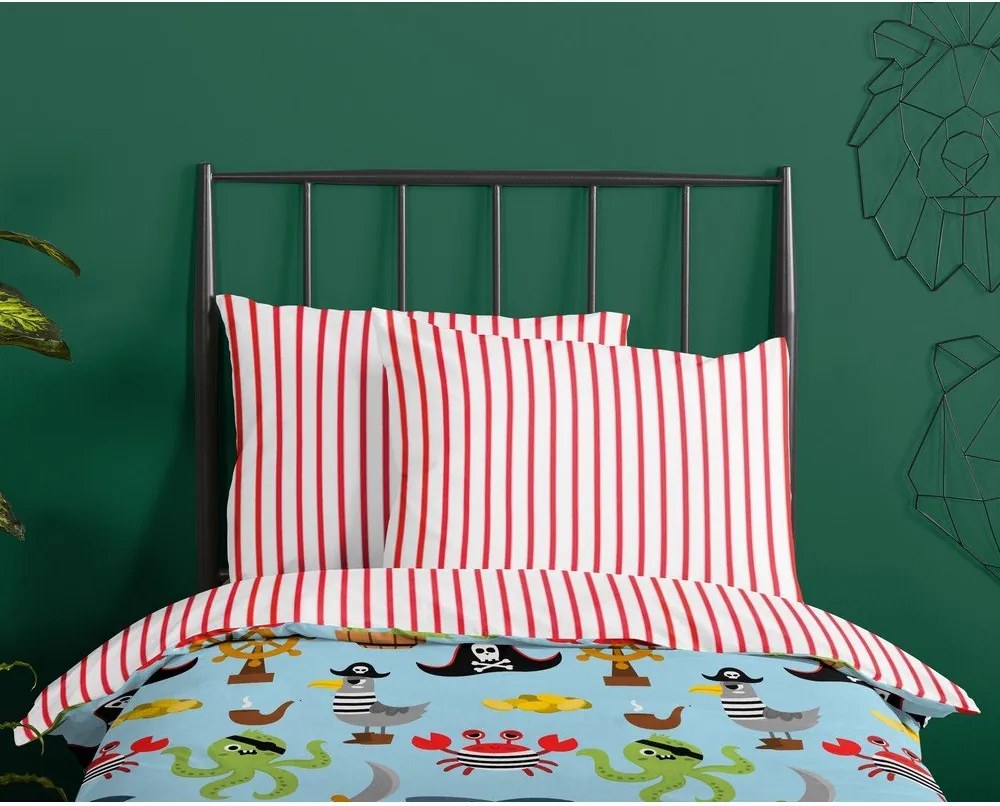 Set copripiumino e federa da bambini in cotone per letto singolo 140x200 cm Caribbean – Good Morning