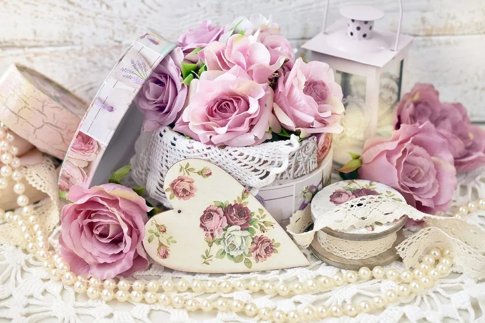 Carta da parati – Natura morta romantica vintage