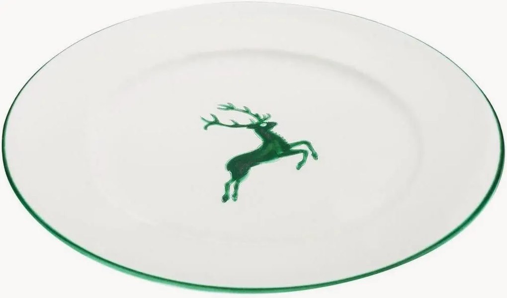 Piatto piano fatto a mano Grüner Hirsch