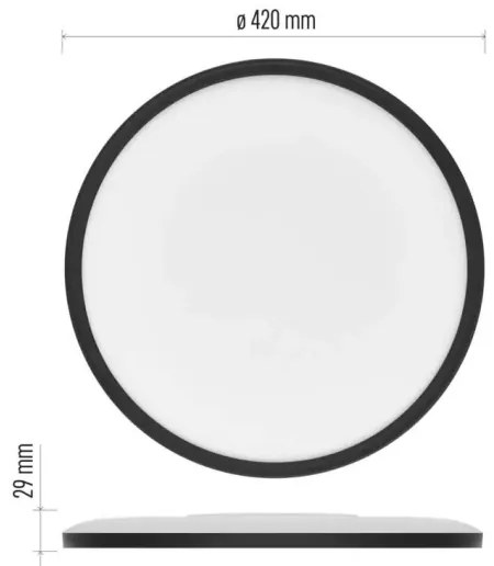 Plafoniera LED FLORI LED/22W/230V 4000K nero diametro 42 cm