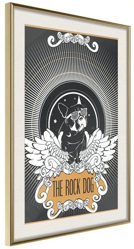 Poster  Cool Bulldog  Cornice Quadri Cornice d'oro con passe-partout, Larghezza x Altezza Home decor 40x60