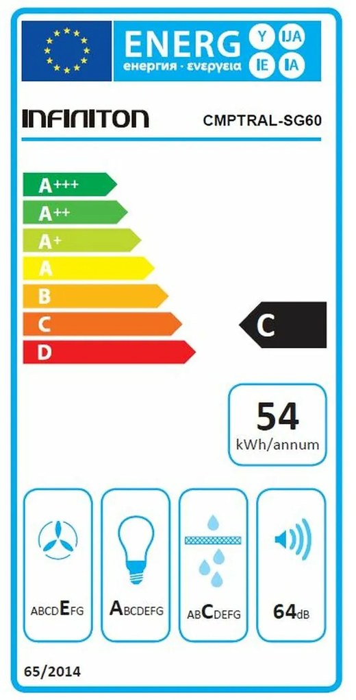 Cappa Classica Infiniton CMPTRAL-SG60 Nero 210 W 400 m3/h