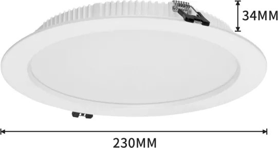Immax NEO 07295L - Downlight LED da incasso dimmerabile, 36 W, 230 V, Wi‑Fi, Ø 23 cm, bianco