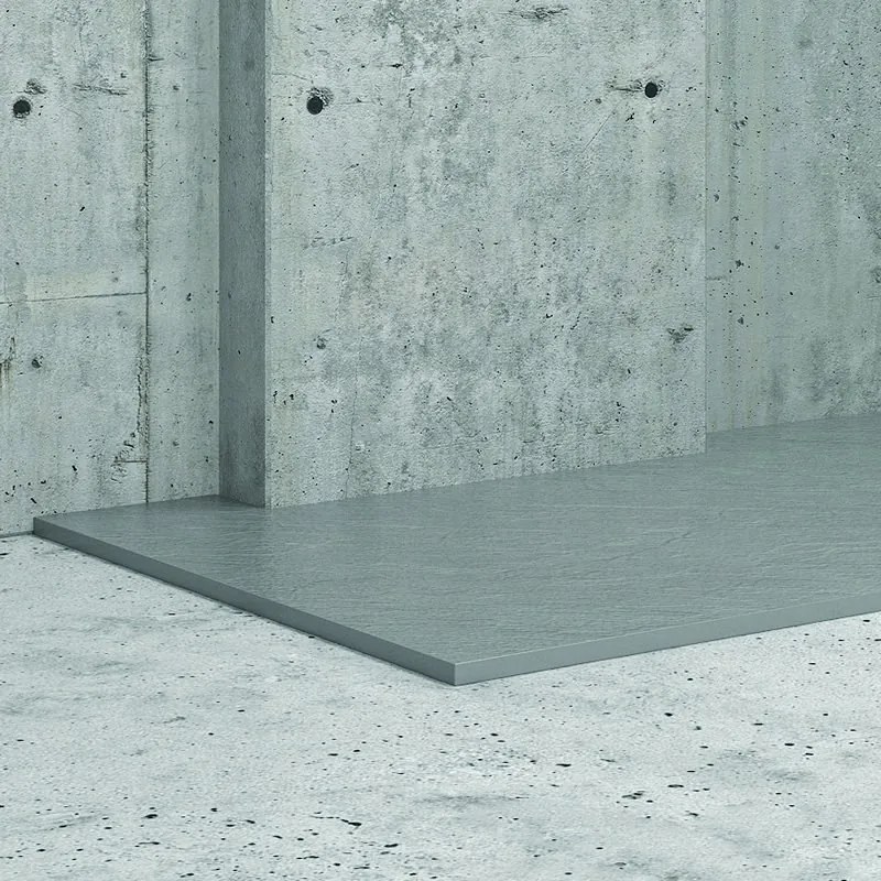 Piatto doccia 120x70 cm effetto pietra grigio cemento - KAMALU