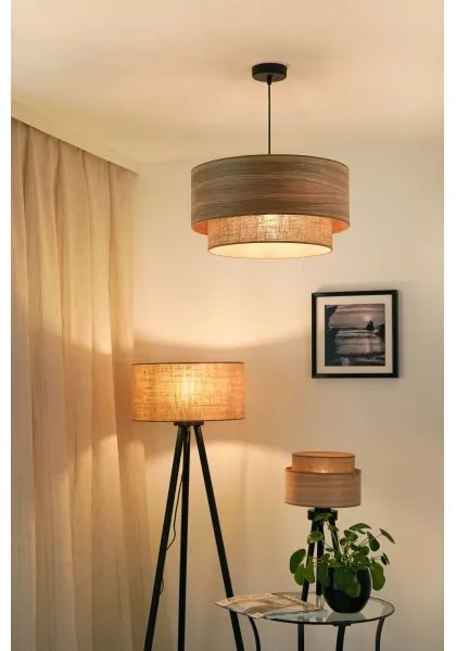 Brilagi - Lampadario a sospensione con filo MONTANA BOHO 1xE27/15W/230V diametro 45 cm marrone/nero