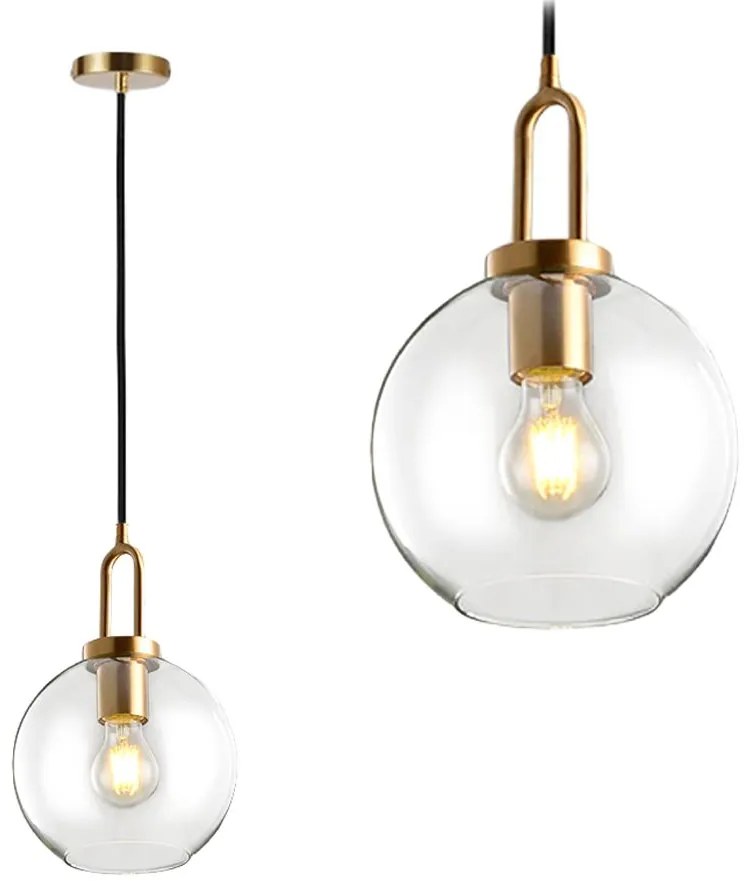 Lampada da Soffitto Sospensione Sfera di Vetro 20cm APP629-1CP