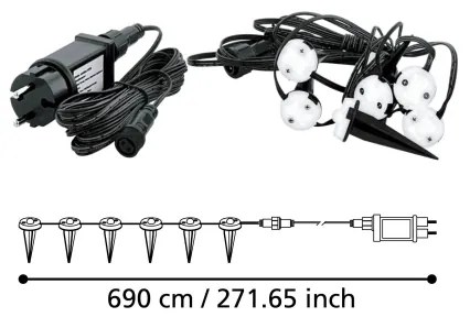 Eglo 900117 - Catena decorativa da esterno LED SPINETOLI 6xLED IP65