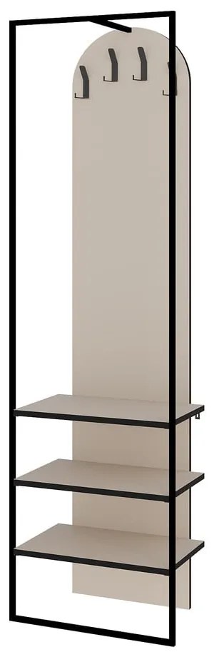 Set mobili da ingresso nero e crema Edora - Marckeric