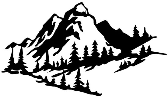 Decorazione murale 40x70 cm montagne