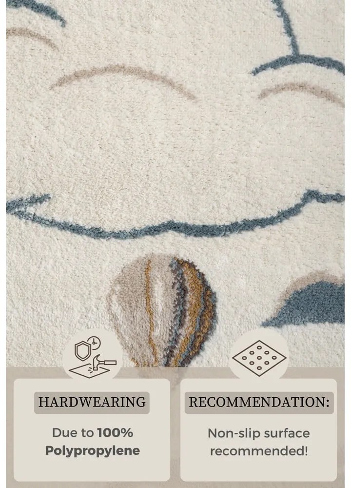 Tappeto per bambini color crema 120x170 cm Hot Air Balloon – Hanse Home