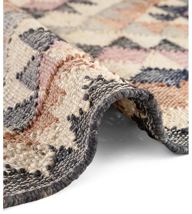 Tappeto grigio in iuta tessuto a mano 120x170 cm Roya Parsa – Elle Decoration