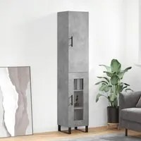 Credenza Grigio Cemento 34,5x34x180 cm in Legno Multistrato 3199069