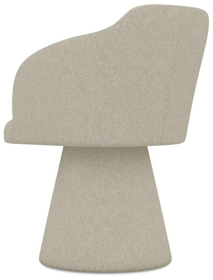 Sedia da pranzo beige in imbottito Kanoa – Makamii