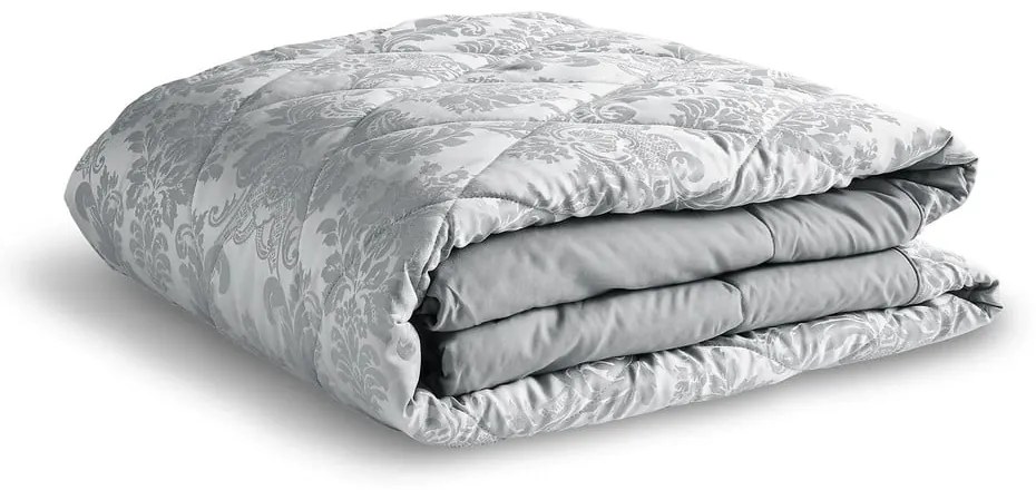 Copriletto grigio trapuntato Jacquard, 240 x 260 cm Damask Jacquard - Catherine Lansfield