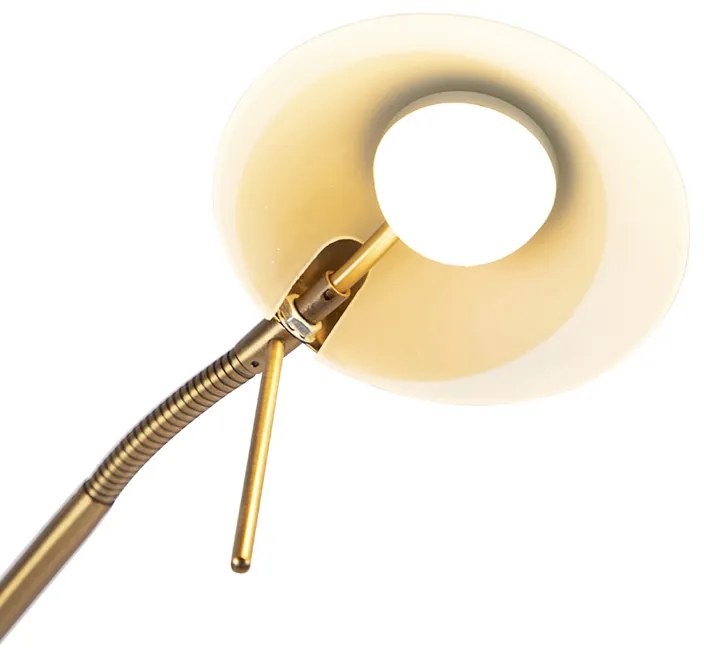 Lampada da terra moderna bronzo con LED e dimmer - Lexus