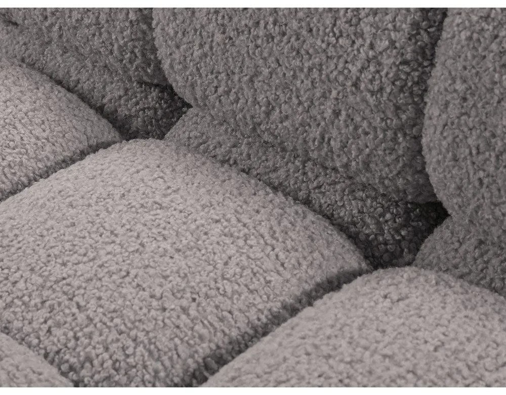 Modulo divano grigio chiaro in tessuto bouclé (angolo destro) Bellis - Micadoni Home