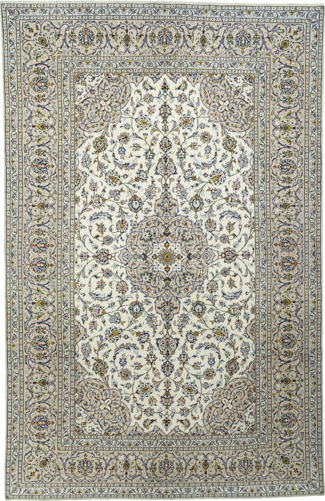 Kashan Tappeto persiano 300 x 200 Beige (Iran) Annodato A Mano