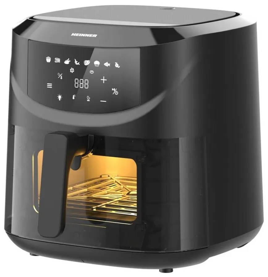 Heinner HAF-B8BK2000 - Friggitrice ad aria 7,6 l 2000W/230V nera