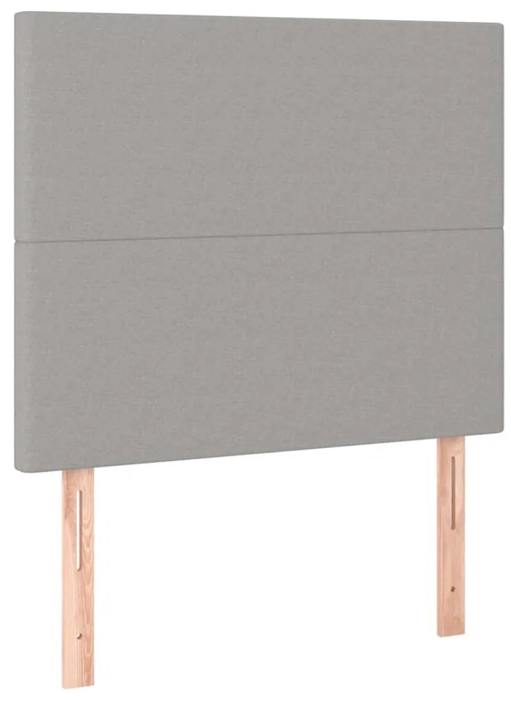 Giroletto a molle con materasso grigio chiaro100x200 cm tessuto