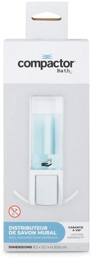 Distributore di sapone bianco da parete 500 ml - Compactor