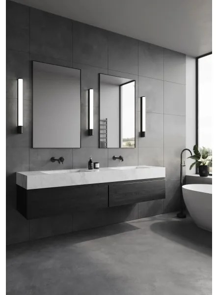 Nordlux - Illuminazione LED per specchio da bagno con presa LED/15W/230V IP44 68,4cm nera