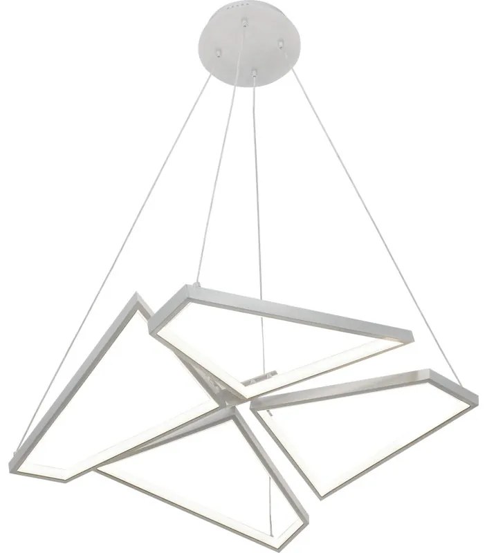 Lampadario LED moderno Carolina grigio Ø50cm, luce con 3 temperature di colore 2800 lumen, NOVECENTO