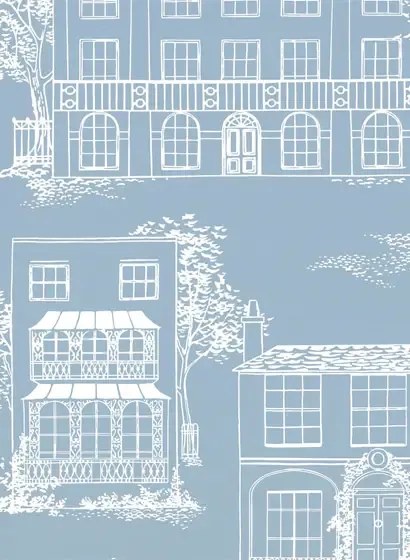 Little Greene Tapete Hampstead - James Blue