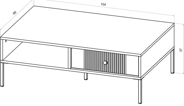 Tavolino da salotto LUE verde/nero