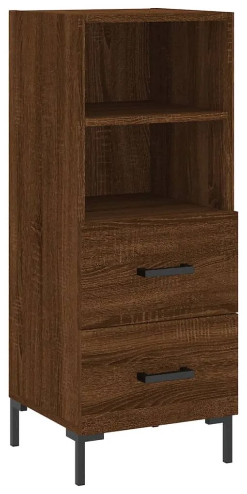 Credenza rovere marrone 34,5x34x90 cm in legno multistrato