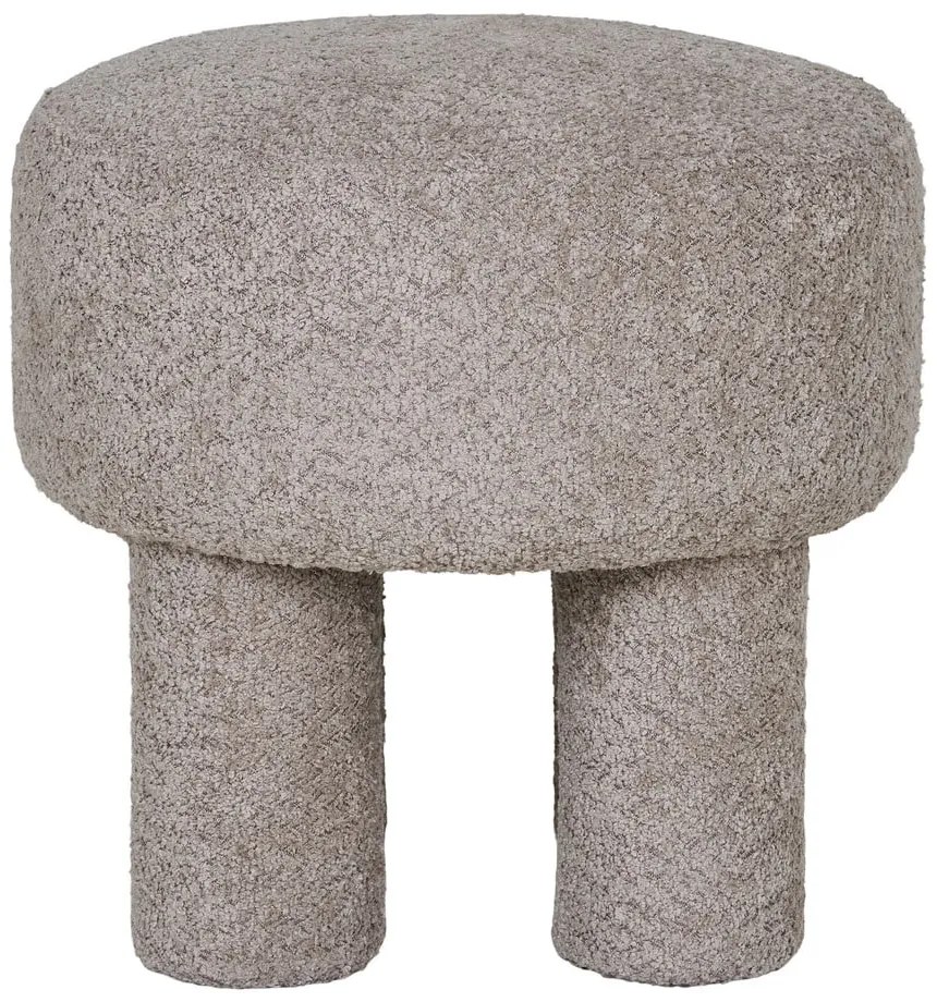 Sgabello grigio chiaro in tessuto bouclé Perth - House Nordic