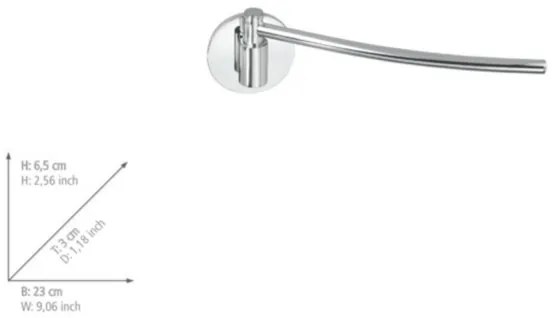 WENKO 5639100 - Porta strofinacci TURBO-LOC KÜCHE 23 x 6,5 cm acciaio inossidabile/argento