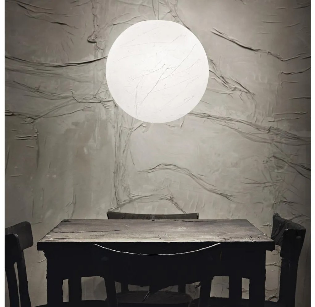 Ideal Lux - Lampadario a sospensione con filo CARTA 1xE27/25W/230V diametro 30 cm bianco