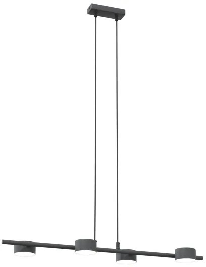 Lampadario a sospensione con filo SORA 4xGX53/12W/230V nero