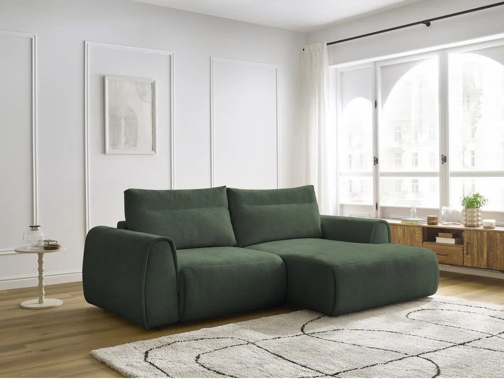 Divano angolare in verde scuro Aden – Bobochic Paris
