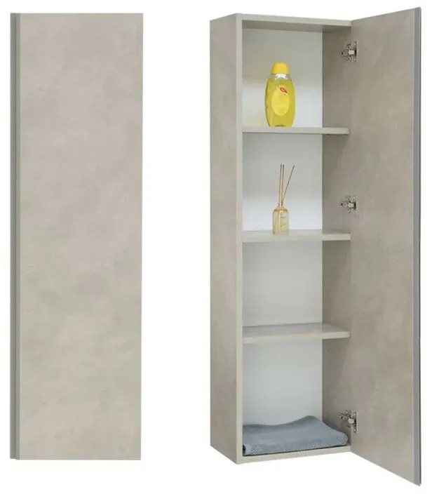 Pensile da H135 cm Effetto Pietra Beige 4 Ripiani