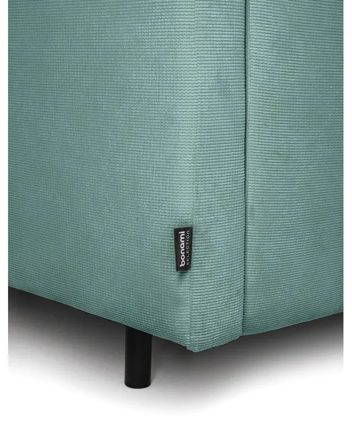 Divano turchese allungabile/con contenitore con rivestimento in velluto a coste 215 cm Bjork – Bonami Selection