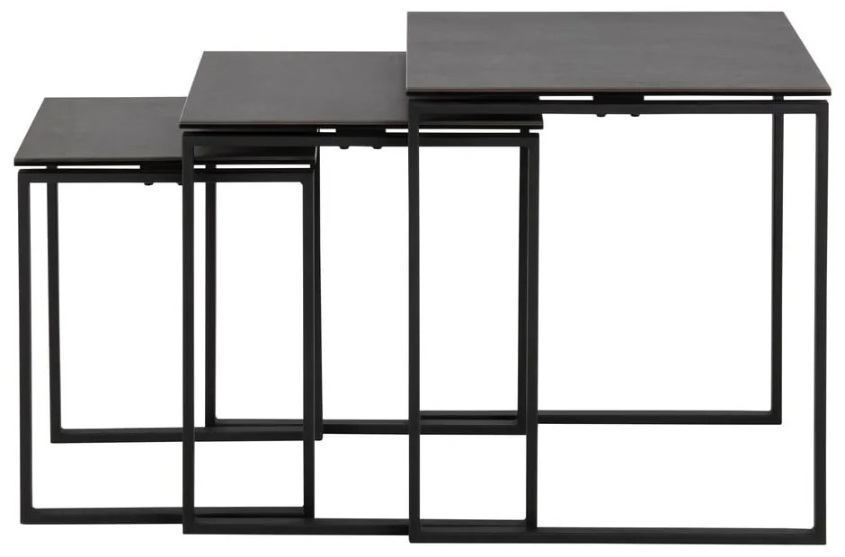 Tavolini neri in set da 3 Katrine - Actona