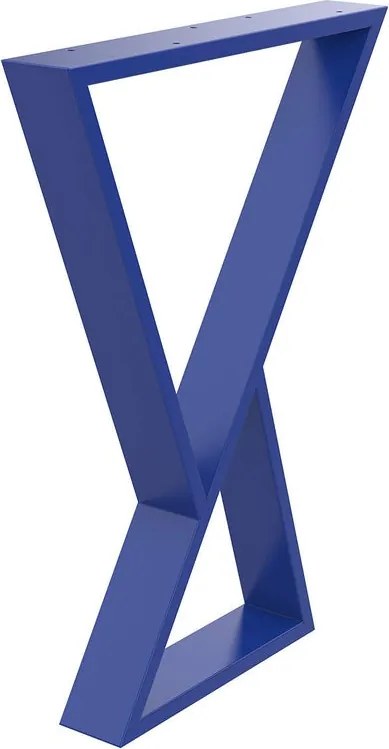 Gamba per mobili STEELMI Federica in acciaio blu lucido L 58 x P 8 x H 71 cm