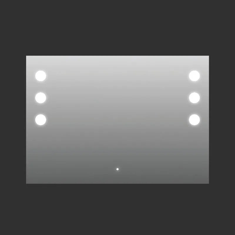 Specchio con illuminazione integrata bagno rettangolare L 120 x H 70 x P 2.5 cm
